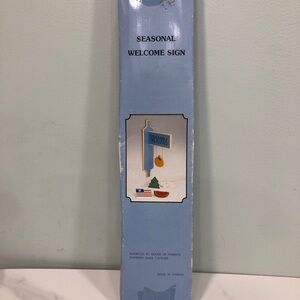 Seasonal Welcome Sign Wall Decor - Light Blue
